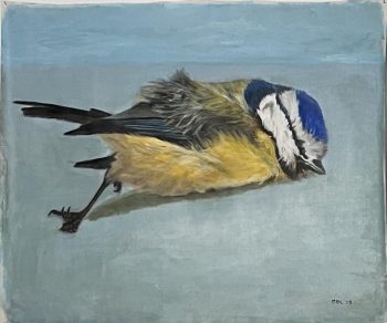 Mésange Acrylique sur toile 105cmX90cm